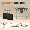 VEVOR Portable Manicure Table, Foldable Nail Table with Electric Dust Collector, Moveable Nail Tech Desk & 4 Wheels, 3 Dust Bags, Bendable LED Lamp