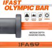 Olympic Barbell Bar, 4Ft Solid Chrome Weight Bar with Bearings, 400Lbs Capacity Weightlifting Bar for Home Gym Workout Strength Training Squat