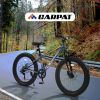 S24109 Elecony 24 Inch Fat Tire Bike Adult/Youth Full Shimano 7 Speeds Mountain Bike, Dual Disc Brake, High-Carbon Steel Frame, Front Suspension