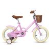 A14116 Ecarpat Kids'Bike Girls Bike 14 Inch Wheels,1-Speed Child Bicycles For 2-4 Years,With Removable Training Wheels Baby Toys,Front V Brake