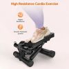 Steppers for Exercise, Stair Stepper with Resistance Bands, Mini Stepper with 330LBS Loading Capacity, Hydraulic Fitness Stepper with LCD Monitor