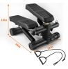 Steppers for Exercise, Stair Stepper with Resistance Bands, Mini Stepper with 330LBS Loading Capacity, Hydraulic Fitness Stepper with LCD Monitor